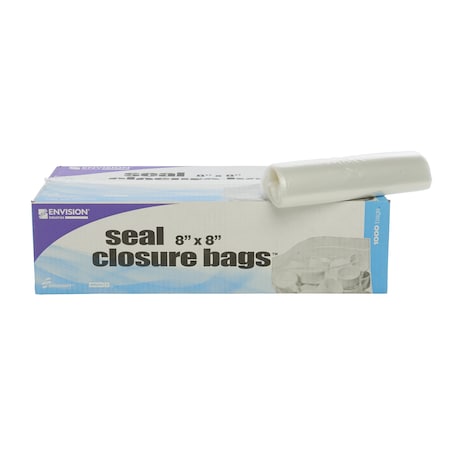 Stout By Envision Clear Resealable Zipper Seal Storage Bags 8 x 8 Case of 1000 Bags, 1000PK ZF-003C